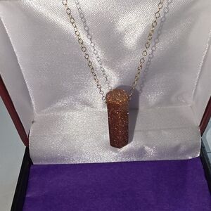 Goldstone necklace